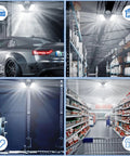 Super Bright 180W Garage Light Bulbs 18000 Lumens Of Daylight 6500K 6 Plus 1 Deformable Panel Design illuminating various spaces