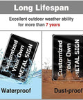 Heavy Duty Metal Yard Sign That Points Delivery Guys Straight To Your Front Door Halts Porch Pirate Shenanigans Cold Easy Hang Outdoor Package Direction Plaque For Houses 12 X 8, showing waterproof and dust-proof features.