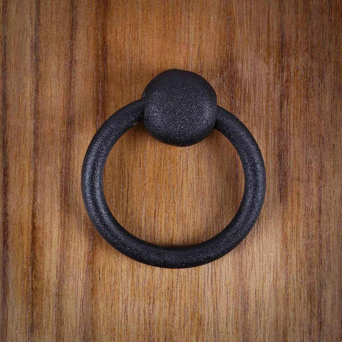 2-Inch Black Wrought Iron Cabinet Handles And Drawer Pulls Antique Style With Mounting Hardware For Kitchen Cabinets And Furniture