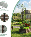 Do It All Galvanized Raised Garden Bed Set With Two Beds And 87 Inch Arch Trellis For Climbing Plants Outdoor Metal Planter Box