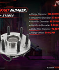 Two Wheel Drive 2 Pack Front Wheel Hub Bearing Assembly For Chevy Silverado 1500 Tahoe Yukon Escalade Suburban Express Savana 1500 1999 2013 Fits Front Left Or Right Wheel 2WD Only, shown with dimensions.