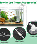 2 Inch Nano Air Stone Disk Kit For Aquarium Bubbler With Control Valve, Check Valve, And Suction Cups Ultra Fine Bubbles