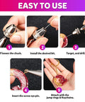 Step-by-step usage of Must Have All In One Hand Drill Kit For Jewelry And Keychain Making With Pin Vise 222 Piece Set Includes Drill Bits 0.8 To 3 Millimeter Pliers Jump Rings Chains Screw Eye Pins And Key Rings LEOBRO