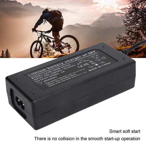 42V 2A Charger Adapter With 5.5mm Female Output For 36V Lithium Batteries And Electric Scooters And Bikes Quiet DC Power Supply Smooth Start And Durable Protective Design For Safe Charging Of Electric Devices