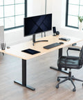Workspace with Heavy Duty Dual Motor Electric Sit Stand Desk Frame For DIY Tops, 220 Lbs Capacity, Height Adjustable, Black