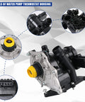 Water Pump Thermostat Housing Assembly 06L121011B Replacement Fits Audi A3 A4 A5 S3 TT and VW Golf Beetle Passat 1.8T 2.0T