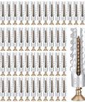 Heavy Duty Wall Anchors And Screws Kit For Concrete And Hollow Walls 100 Piece Go To Set With 50 Anchors And 50 Screws