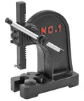 Front view of 1 Ton Manual Arbor Press For Stamping Bending And Forming Cast Iron Desktop Hand Press With 5.9 Inch Stroke