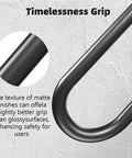 Close-up of Rock Solid Wall Mounted Stair Handrail and Heavy Duty Grab Bar showing matte finish for non-slip grip.