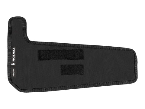 11 Pocket Stubby Wrench Roll Case with secure pouch, shown flat and unfolded, made of durable black fabric with size markings visible
