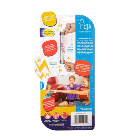 Energy Stick Science Kit For Kids Hands On Electricity Learning Turn Your Body Into A Conductive Demonstration packaging