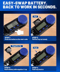 Instructions for changing the battery on the Dead On Digital Angle Finder Protractor With LCD Display for woodworking.