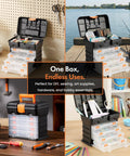 Versatile Fishing Tackle Storage Box With 4 Removable Trays And Adjustable Dividers A Handy Craft Or Tool Organizer