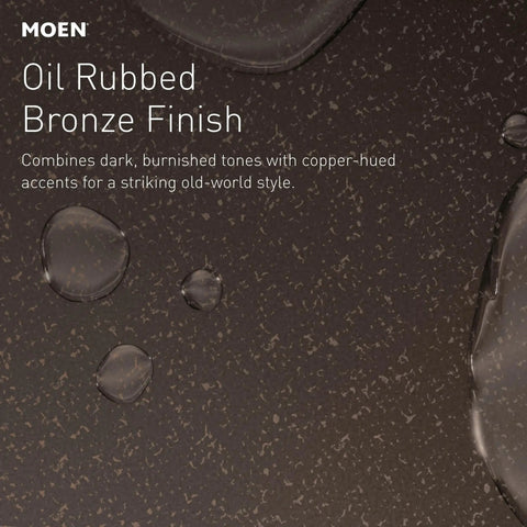 Oil Rubbed Bronze Vertical Shower Body Spray for MPACT Valve System, Valve Required, Single Spray Pattern With 1.97 Inch Face Diameter, Oil Rubbed Bronze Finish, Easy Retrofit, Model A501ORB texture detail with water droplets on bronze surface