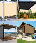 Outdoor Shade Cloth 7x13 Feet With Grommets, 90 Percent UV Block Privacy Screen For Patio And Backyard Pergolas, Customizable Size And Color