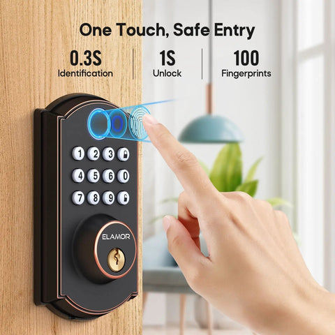No Hassle Fingerprint Door Lock With Smooth Keyless Entry Deadbolt For Front Door Solid Home Security Holds One Hundred Fingerprints Fifty Codes And Two Spare Keys For A Quick Snap Install