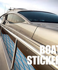 Self-Adhesive EVA Foam Boat Decking, Non-Slip Marine Floor Mat For Boats And RVs, Cushioned Comfort, Gray With Blue Lines