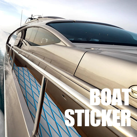 Self-Adhesive EVA Foam Boat Decking, Non-Slip Marine Floor Mat For Boats And RVs, Cushioned Comfort, Gray With Blue Lines