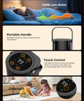 Portable Electric Space Heater with 1500W PTC Ceramic Heating Remote Timer 70 Degree Swing LED Display Child Lock Quick Heat