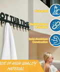 Rugged Outdoor Towel Rack For Hot Tub And Mudroom, Rustproof Aluminum Towel Hooks With Hardware Included, Almost 3 Feet Long
