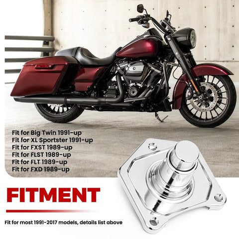 Chrome Bolt-On Starter Push Button Solenoid Cover For Harley Evo Twin Cam And Most 1.2/1.4 kW Aftermarket Starters, Easy Backup Start System For Quick, Smooth Cranks, chrome aluminum cover