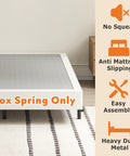 Badass Durability Seven Inch Queen Box Spring With Heavy Duty Steel Frame And Tear Resistant Fabric Cover Delivers Rock Solid Mattress Support Quick Setup For A Sweet Bedroom Refresh, showing heavy-duty design.