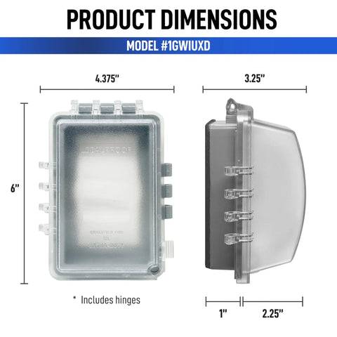 Weatherproof In Use Outlet Cover With Lockable Bubble Cover For Outdoor Plugs And Receptacles Horizontal Or Vertical Mount UL Extra Duty Compliant 18 Configurations