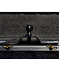 Universal Gooseneck Ball Plate Towing Adapter For In Bed Fifth Wheel Rails With A Two And Five Sixteenths Inch Offset Hitch Ball