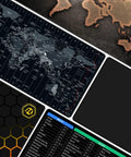 XXL Extended Gaming Mouse Pad With Premium Non Slip Base For Office And Gaming Setups 35.4 Inch By 15.7 Inch World Map Design