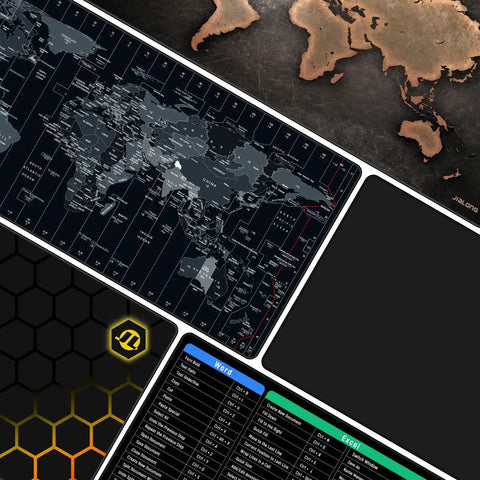 XXL Extended Gaming Mouse Pad With Premium Non Slip Base For Office And Gaming Setups 35.4 Inch By 15.7 Inch World Map Design