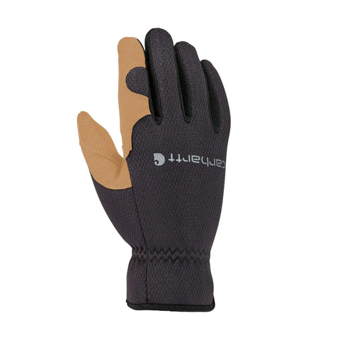 Men's High Dexterity Open Cuff Work Gloves Built For The Daily Hustle With Breathable 3D Mesh And Reinforced Palm For Solid Grip And Sweet All Day Comfort In Black Barley Large - Side View.