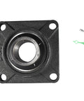 Self Aligning Pillow Block Bearing With 2 Inch Bore 4 Bolt Flange Mounted Solid Square Base Built Tough Durable Chrome Steel UCF211-32