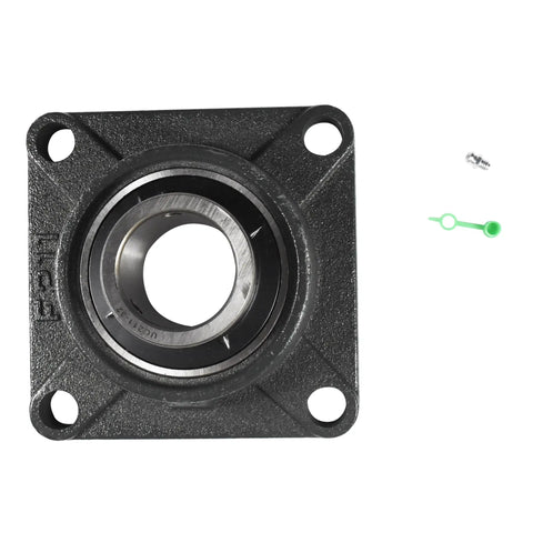 Self Aligning Pillow Block Bearing With 2 Inch Bore 4 Bolt Flange Mounted Solid Square Base Built Tough Durable Chrome Steel UCF211-32