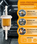 Fuel Filter 1/4 Inch And 5/16 Inch Two Pack Plug And Play Replacement For Lawn Mowers And Tractors, in testing lab