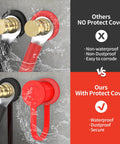Comparison of Heavy Duty Remote Battery Terminals 3/8 Stud Jump Post Kit with Durable Cover showing waterproof and dustproof features.