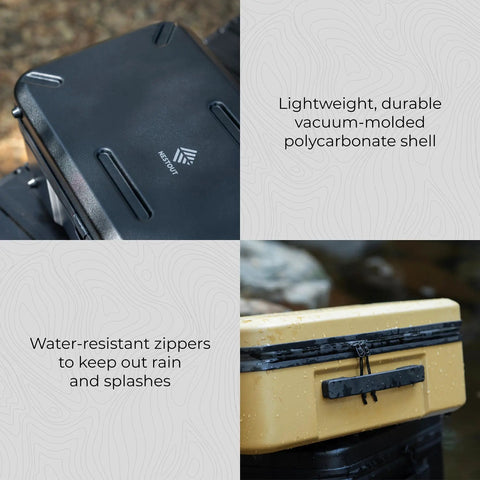 Nestout Go-To Gear Storage Case lightweight hard shell organizer with water-resistant zippers and polycarbonate shell
