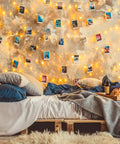 Warm White LED String Lights 70 Ft Waterproof and Connectable for Indoor and Outdoor Holiday Decor creating cozy room glow