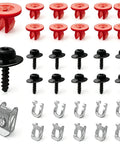 30 Piece Splash Shield Fastener Kit With T30 Torx Screws And Clips For Engine Underbody Panels Durable Nylon And Metal Construction With U Nut Clips For splash shield fasteners
