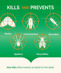 Infographic showing insects targeted by No Pest Strip Insect Killer That Kills Flying And Crawling Bugs With Odorless Vapor 2.29 Ounces 1 Pack
