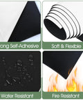 Heavy Duty Neoprene Foam Sheet With Reliable Grip Backing 1/4 Inch Thick 12 By 59 Inches showing self-adhesive and flexible qualities.