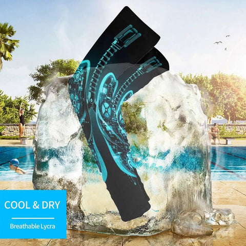 Keep Your Pipes Cool With These UV Blocking Cooling Arm Sleeves Sized For Road Trips And Outdoor Workouts Featuring Super Breathable Mesh And A Snug Stretch Fit Across Five Sizes To Beat The Summer Blaze On Long Drives Or At The Park