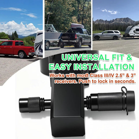 Beefy Trailer Hitch Pin Lock for Class III/IV Receivers 2.5 to 3 Inch, 5/8 Inch Shackle, perfect for Truck, Boat, RV Trailers