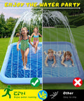 Extra Large 90.5 Inch Splash Pad For Kids And Dogs Oversized Backyard Water Play Mat Non Slip Safe Wading Pool Toy For Summer Outdoor Fun Perfect For Ages 3 And Up Pets And Family
