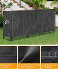 8-Foot Waterproof Firewood Rack Cover For Outdoor Wood Storage, Heavy-Duty 600D Canvas With Buckles In Rainy Garden