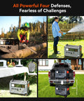 Massive Portable Power Station With LiFePO4 Battery And 6000W AC Output Solar Generator in various outdoor settings.