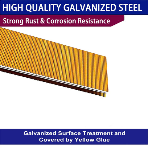 Built Tough 18 Gauge Narrow Crown Galvanized Staples Deliver Zero Bend Performance For Cabinet Making And Crafts 3000 Piece Assortment Kit With Rust Proof Shield In Half 3 4 And 1 Inch Sizes, showing galvanized steel staples.
