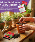 Person planting seeds from 11 Heirloom Vegetable And Fruit Seeds Pack For Home Garden, Non GMO Open Pollinated Variety Bundle.
