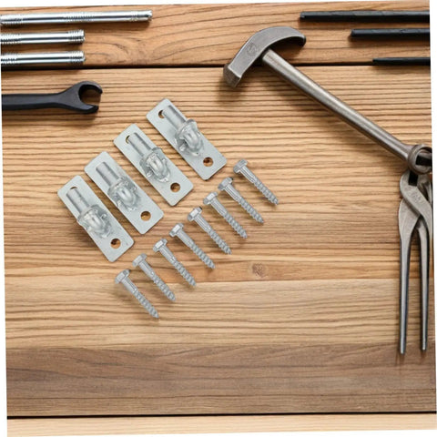Heavy Duty Wall Mount Gate Hinges 4 Pack For Fence Posts And Barn Doors Weather Resistant Galvanized Iron Hinges With Silent Operation And Quick Install Built To Last For Farm Use. Four galvanized hinge parts with screws