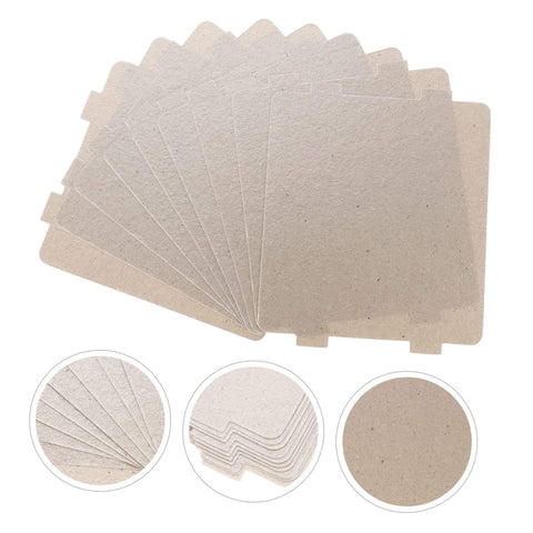 Microwave Mica Waveguide Cover Insulation Sheets 10 Pack, Heat Resistant Oven Guard Crisper Pads Prevent Grease And Splatter