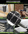 Self Tapping Screws Kit 300 Pieces In 410 Stainless Steel Black Zinc Hex Washer Head for wood, wall, metal, marble use.